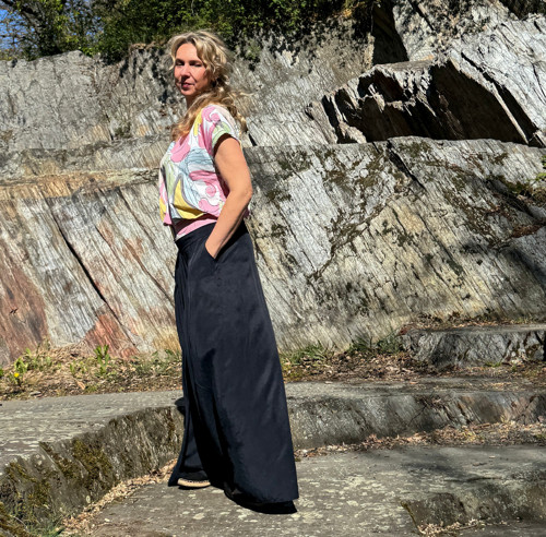 Kalhotová sukně deep indigo — foto 3