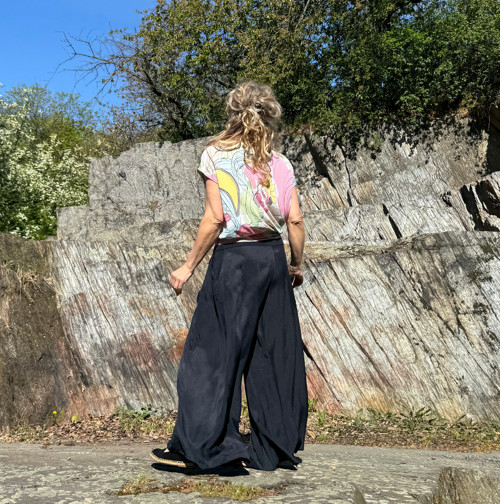 Kalhotová sukně deep indigo — foto 5