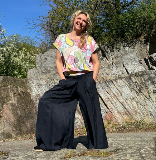 Kalhotová sukně deep indigo — foto 2