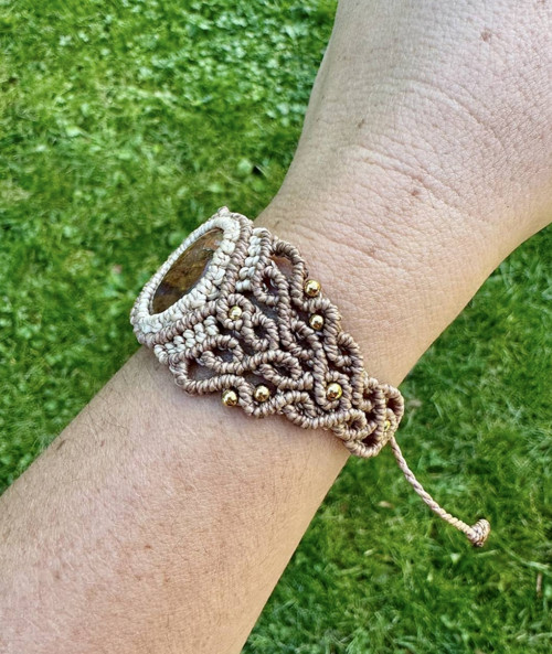 Boho náramok s achátom — foto 4
