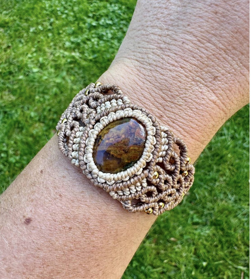 Boho náramok s achátom — foto 3