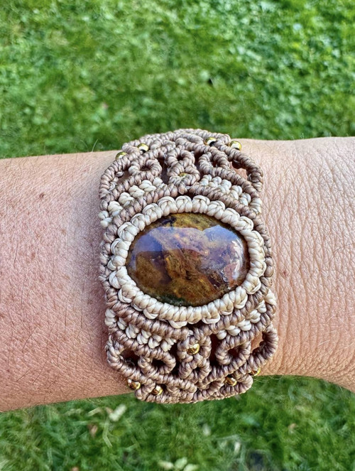 Boho náramok s achátom — foto 6