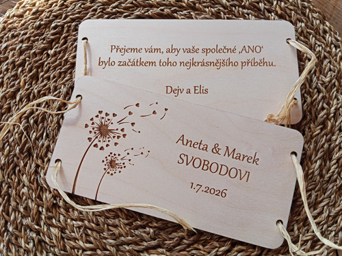 Dřevěná obálka na peníze — foto 2