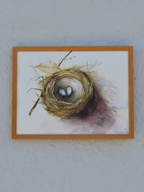 Akvarel -hnízdo - 21 x 17 cm — foto 2