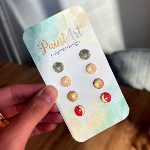 Puzetové naušnice Tiny Dots 4 páry P011 — foto 6