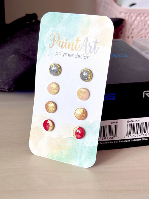 Puzetové naušnice Tiny Dots 4 páry P011 — foto 5