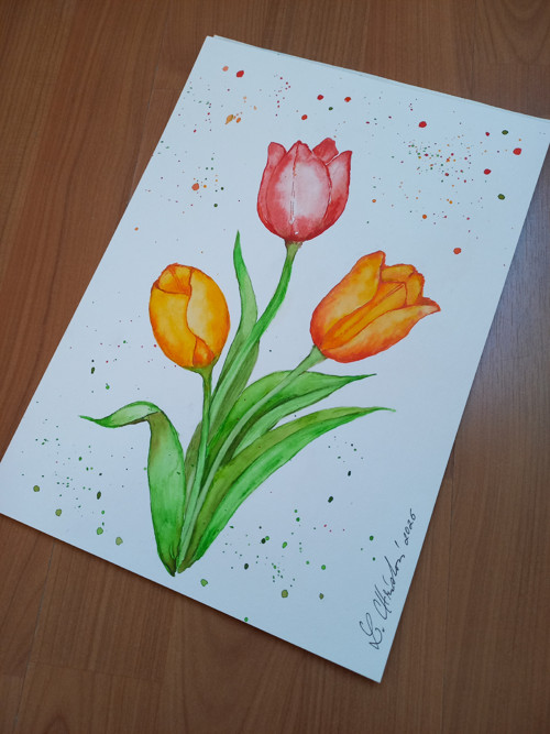Obraz - Tři tulipány — foto 3