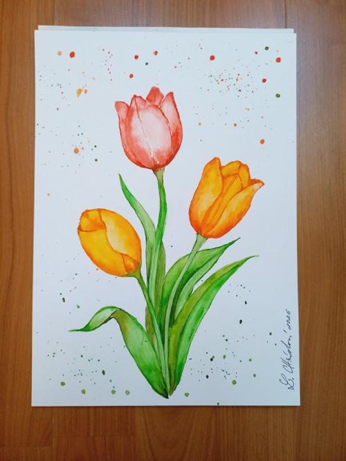 Obraz - Tři tulipány — foto 2
