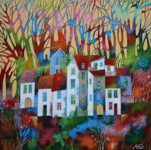 Duhový svět ... 40x40cm — foto 2