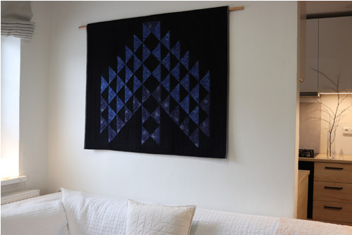 TEXTILNÍ OBRAZ - MODRO-ČERNÝ 118 x 112 cm — foto 2