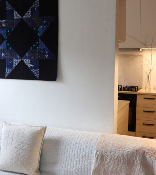 TEXTILNÍ OBRAZ : MODRO-ČERNÝ, 87 X 87 cm: — foto 3