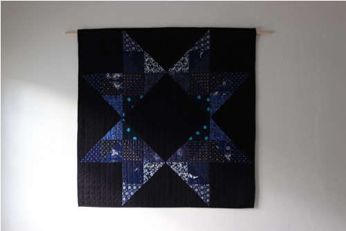 TEXTILNÍ OBRAZ : MODRO-ČERNÝ, 87 X 87 cm: — foto 6