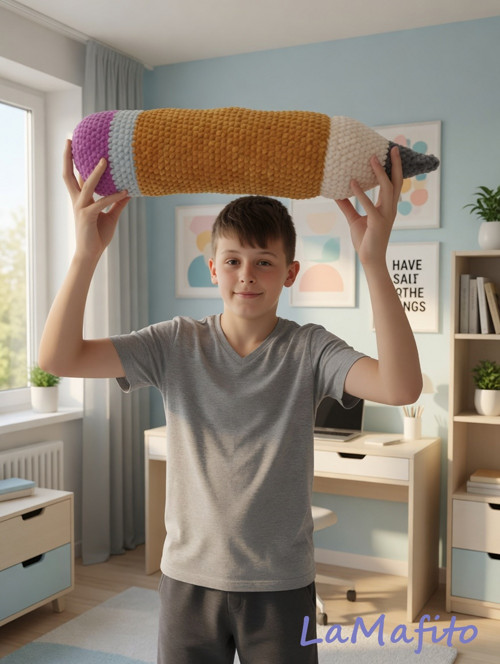 Háčkovaná pastelka a tužka -návod — foto 2