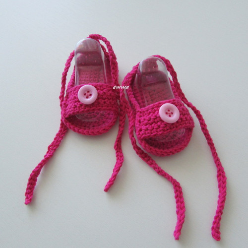 Háčkované sandálky (9 cm) — foto 5