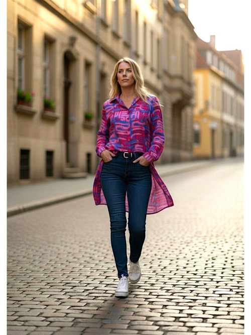 Dámská dlouhá volná košile — foto 6