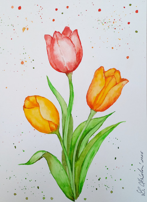 Obraz - Tři tulipány — foto 5