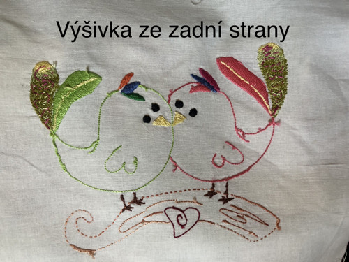 Zamilovaní ptáčci - výšivka — foto 4