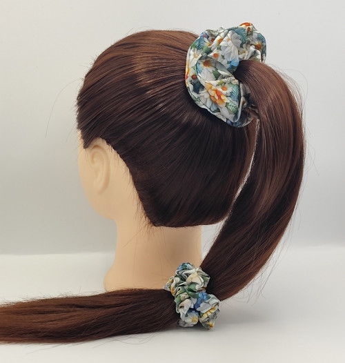 Scrunchie gumička Jarní květy VIII. S — foto 2