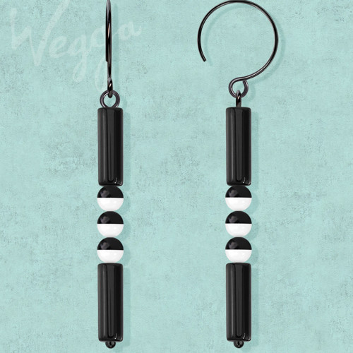 Art Deco ... Onyx + černá ocel — foto 2