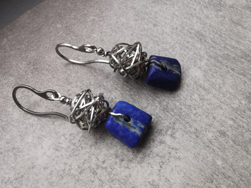 Lapis lazuli - náušnice — foto 2
