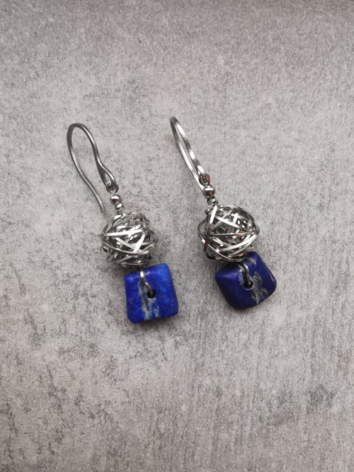 Lapis lazuli - náušnice — foto 4