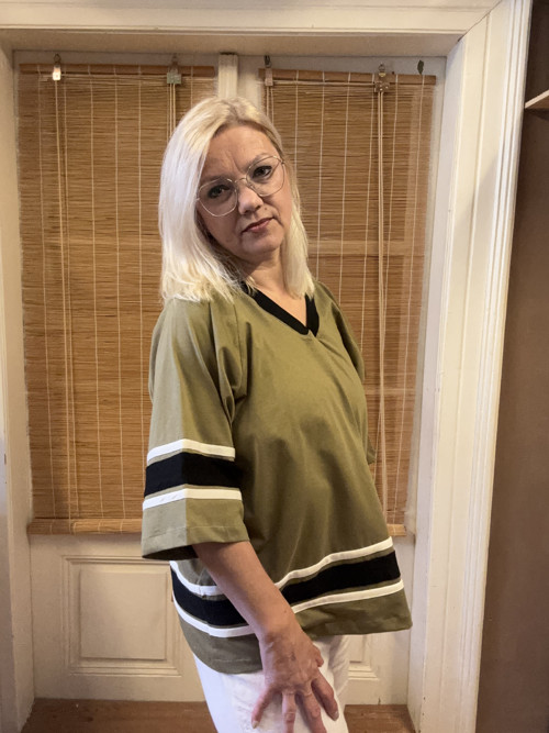 Tričko zelené s pruhy — foto 2