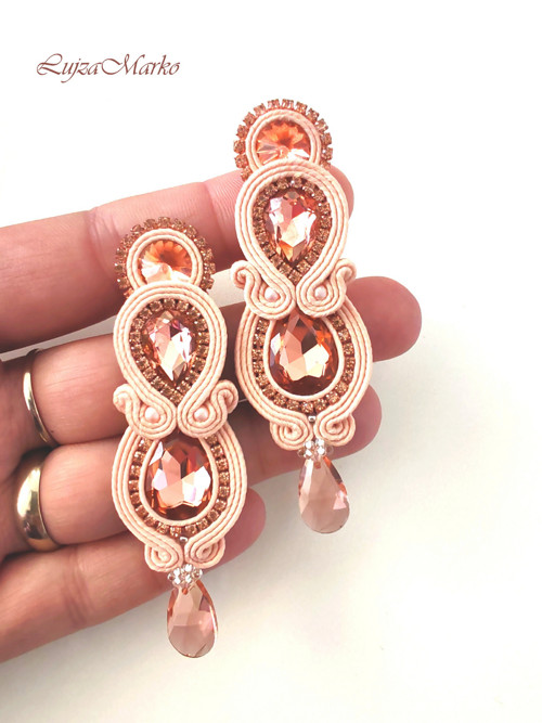 Evita soutache/ sutaš náušnice — foto 5