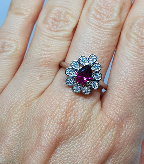 Luxusní prsten - Rhodolite (Granát) 58/2 — foto 6