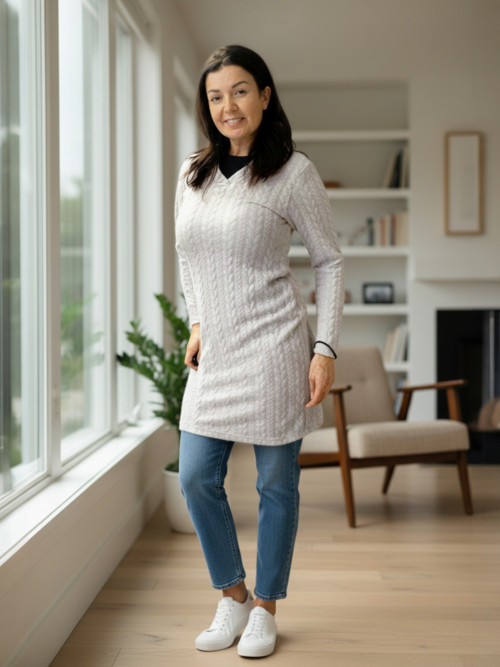 Dámské copánkové šaty - moca — foto 2