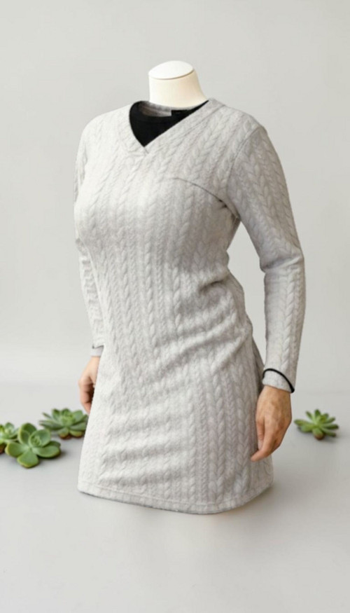 Dámské copánkové šaty - moca — foto 3