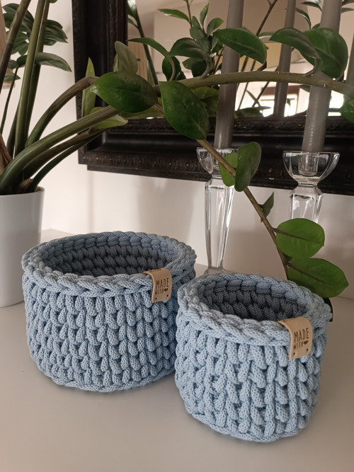 HÁČKOVANÉ KOŠÍKY SET 2 KS — foto 2