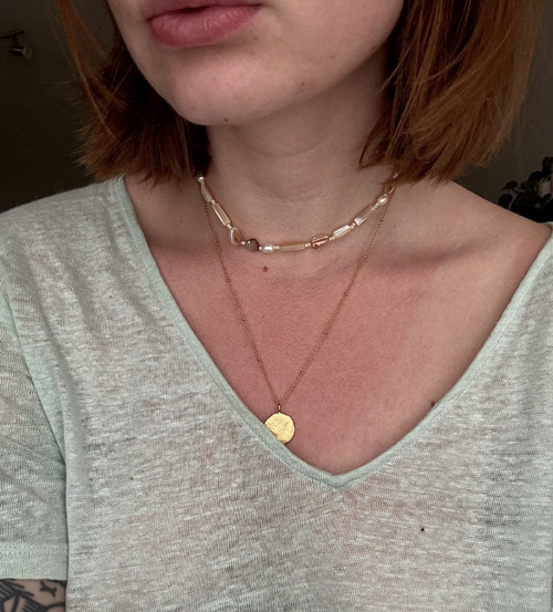 Choker s Perleťou, Perlami, a Perleťovými kúskami — foto 4