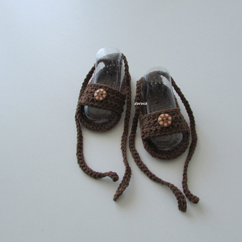 Háčkované sandálky (10 cm) — foto 5