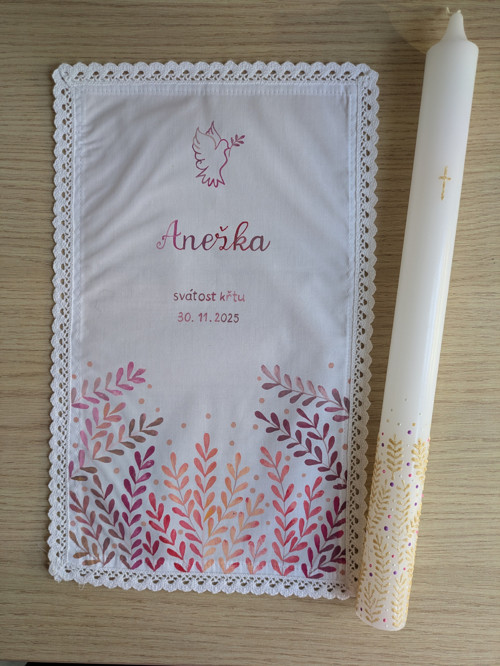 Křestní svíce a rouška — foto 4