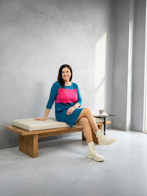 Dámské šaty Petrolej-M/L — foto 5