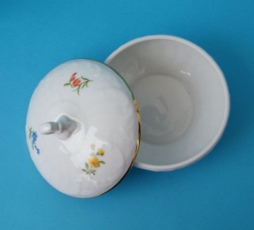 Porcelánová Dózička S Květy — foto 3