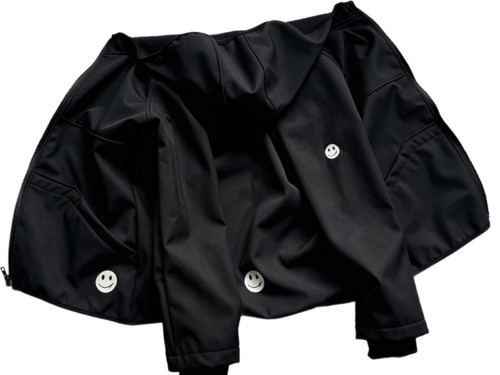 Softshell bunda dětská černá reflex s fleecem — foto 2