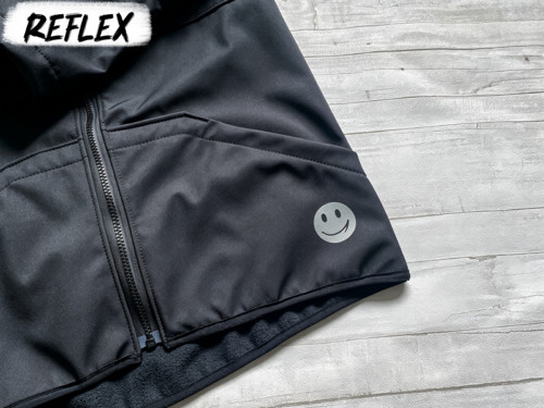 Softshell bunda dětská černá reflex s fleecem — foto 3