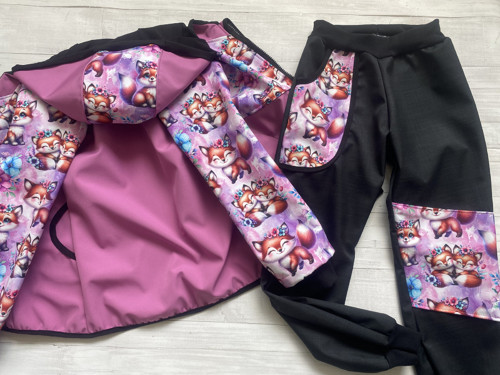 Softshell bunda dětská Lištičky s fleecem — foto 4