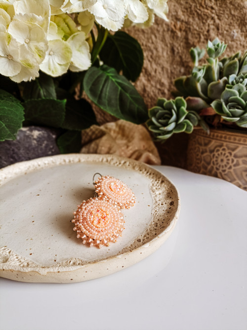 Druzy earrings n.25 - vyšívané náušnice — foto 3