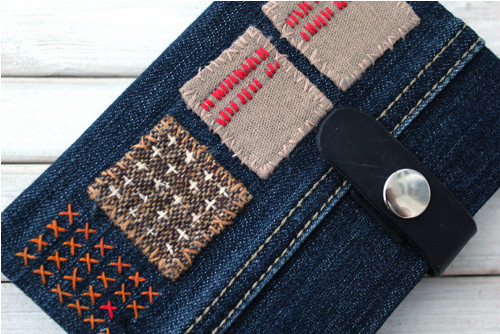 Karisblok Sashiko záplatky - A6 — foto 4