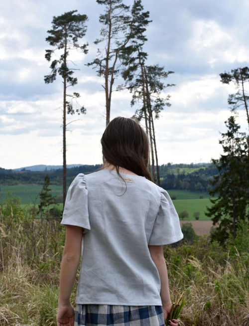 Puff lněná halenka — foto 3