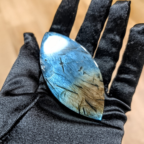Labradorit, ID 5702, 78x40 mm — foto 4