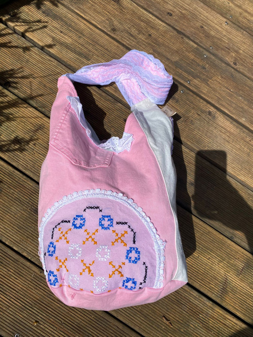 Krajková boho taška /vak — foto 3