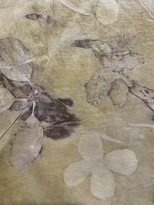 Bavlněné tričko ecoprint — foto 4