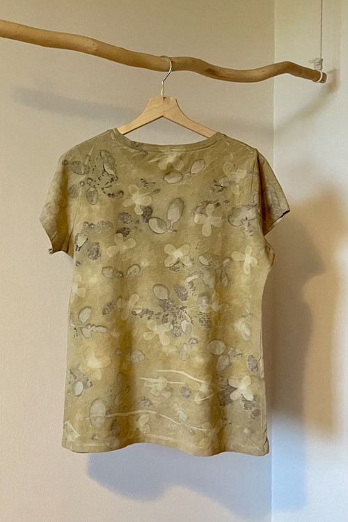 Bavlněné tričko ecoprint — foto 2