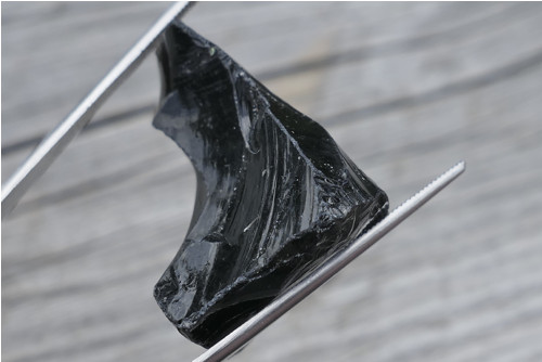 Surový obsidián stříbrný V4073 — foto 4