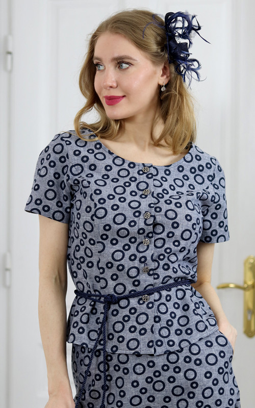 Jackie - princesový top, len / bavlna — foto 2
