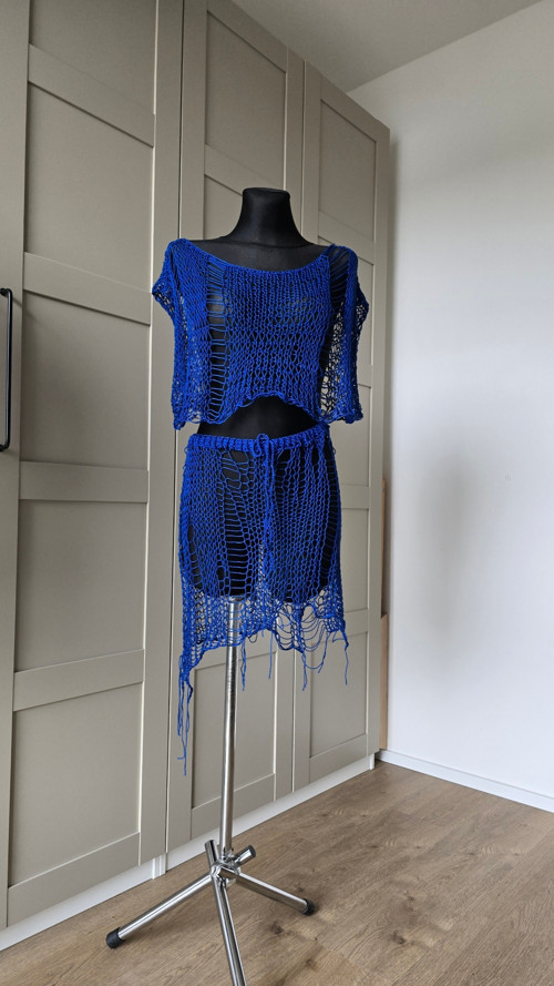 Blue laguna - ručně háčkovaný plážový set. — foto 3
