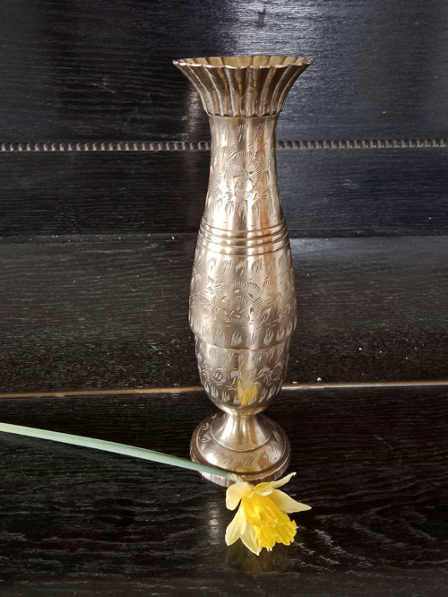 Mosazná váza 26 cm — foto 3